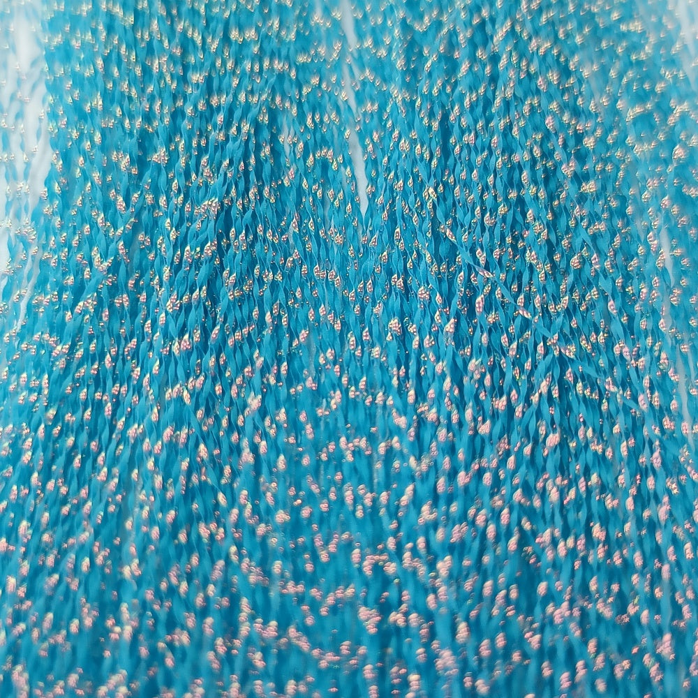 Glow in the dark fluorescent Fly Tying Material for fly fishing blue color in detail