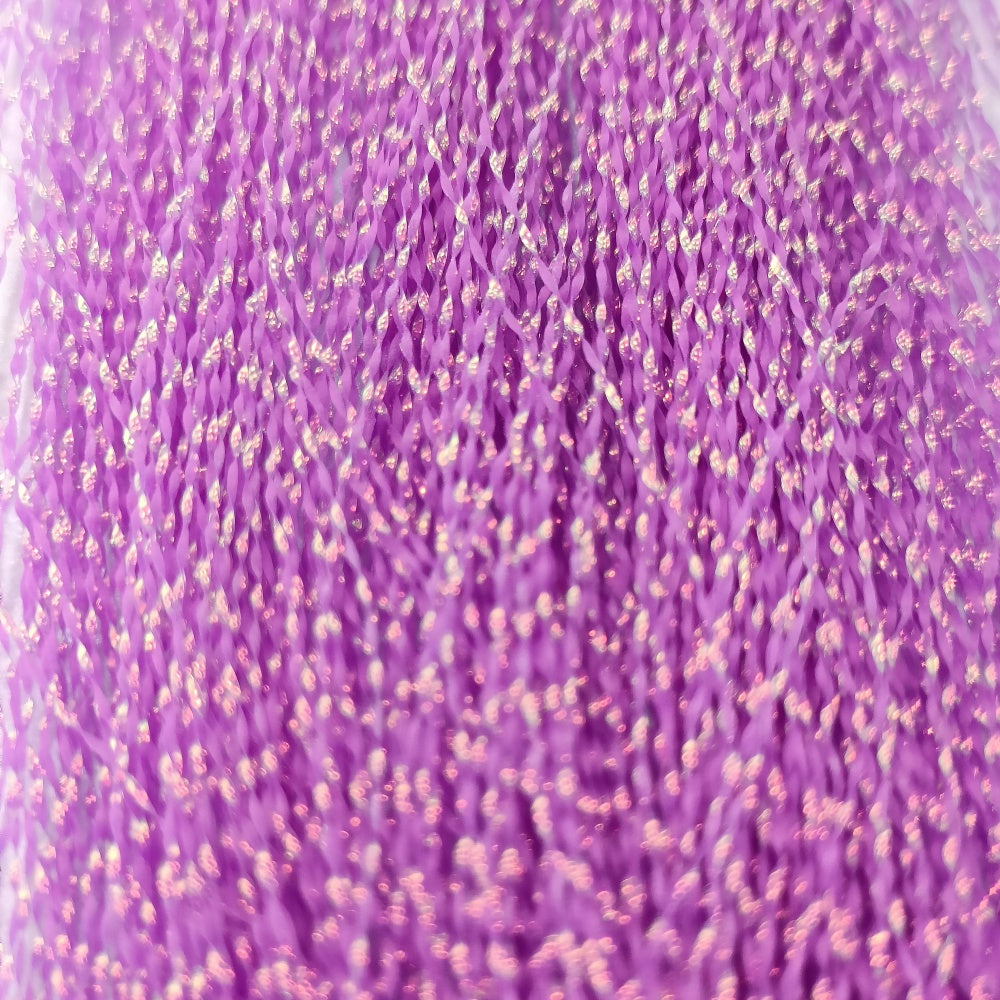 Glow in the dark fluorescent Fly Tying Material for fly fishing purple color in detail