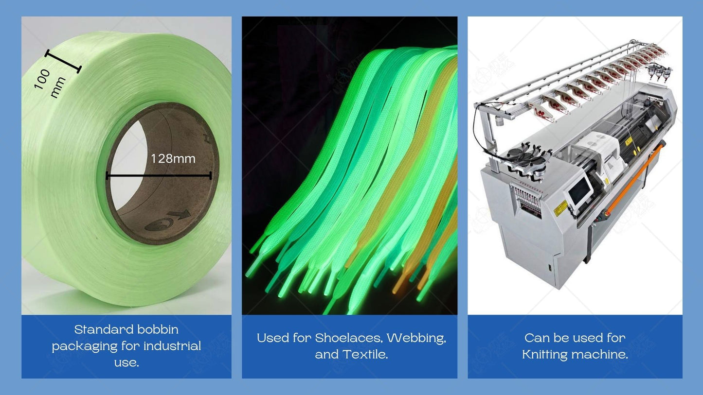 Glow in the Dark Yarn 75D 150D 300D Filament FDY