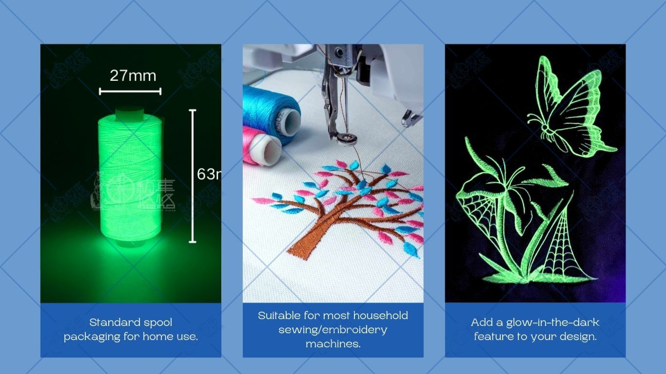Luminous Fluorescent Embroidery Thread Kit