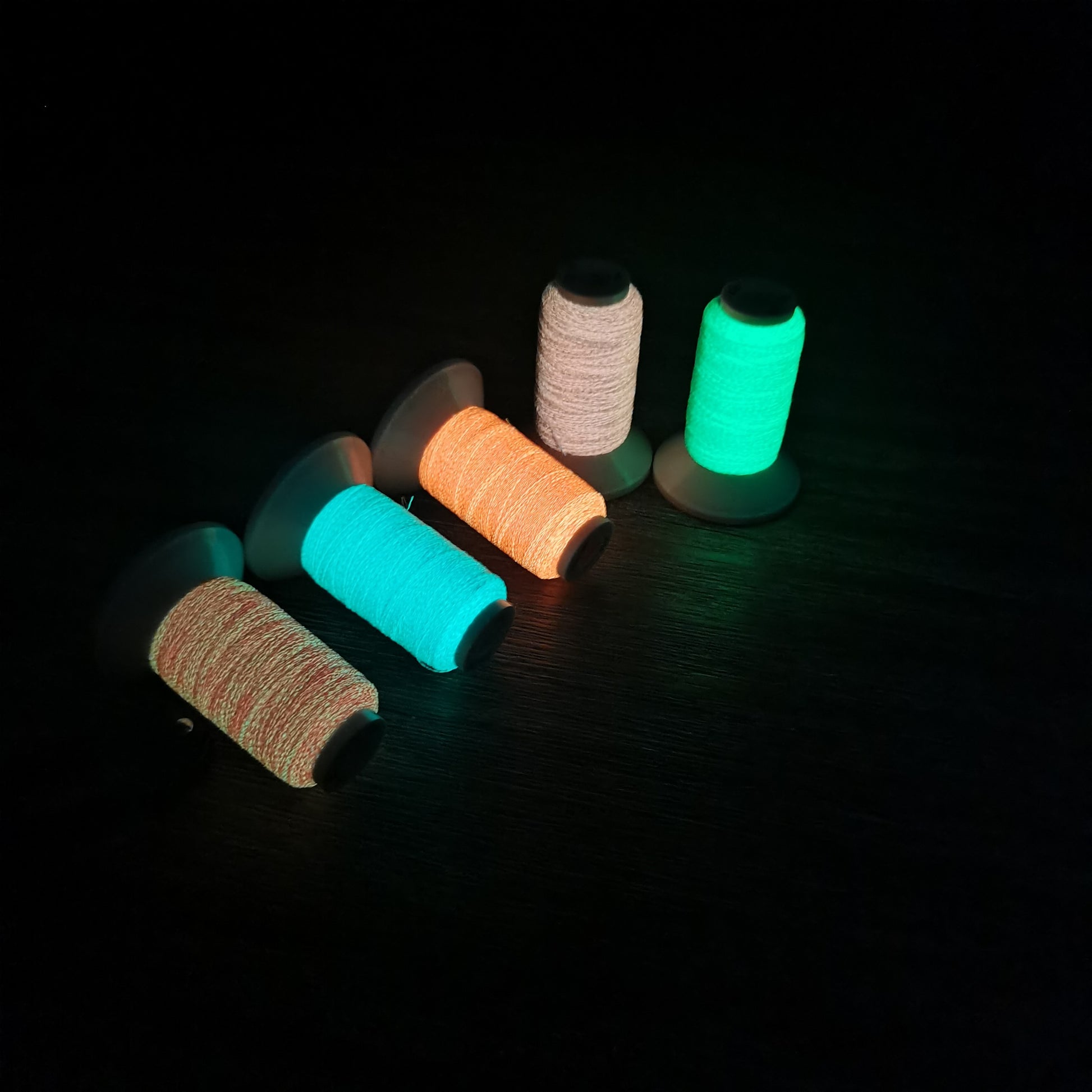 Metallic fluorescent Glow in the dark Embroidery Thread Kit (Custom label supported)
