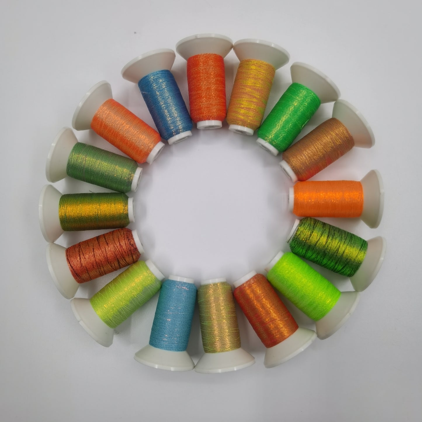 Metallic fluorescent Glow in the dark Embroidery Thread Kit (Custom label supported)