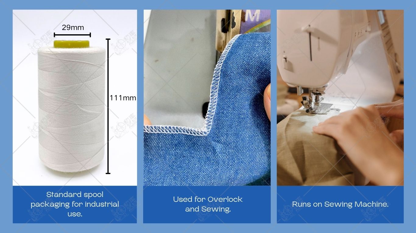 Poly Poly Cored Spun Thread