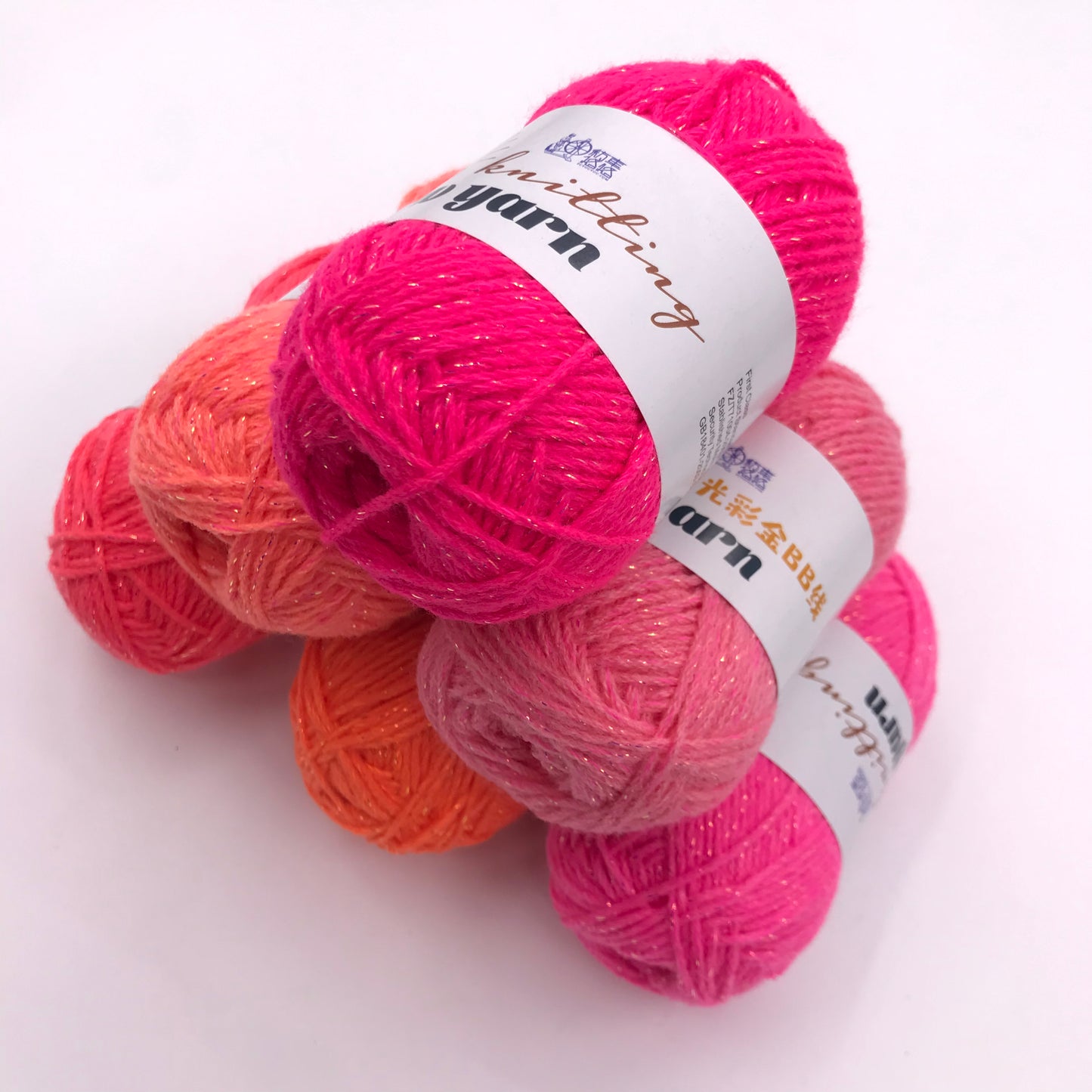RED light fluorescent Luminous crochet yarn