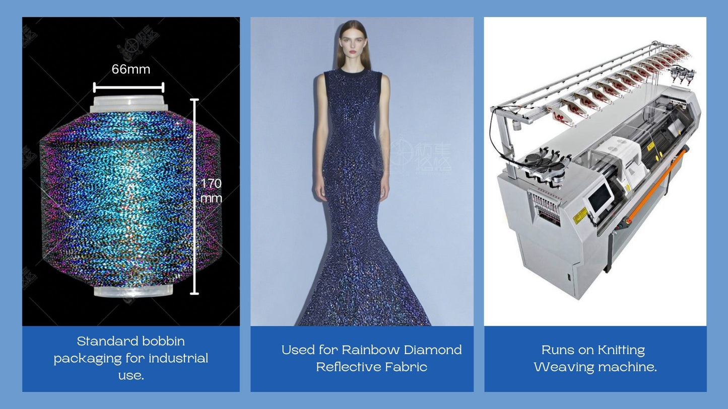Rainbow Diamond Reflective Yarn