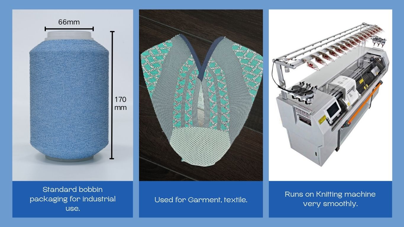 Reflective Flyknitting Yarn for Shoe Uppers