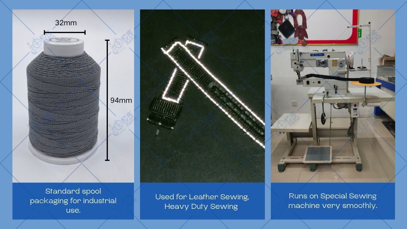 Reflective Leather Sewing Thread