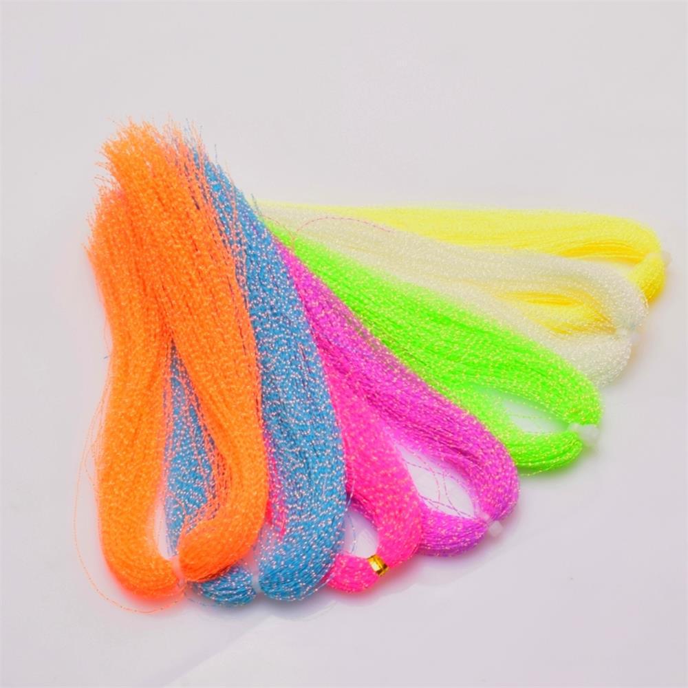 glow in the dark fluorescent fly tying material in bags