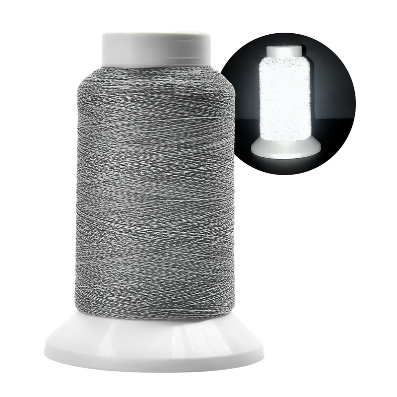 Reflective embroidery thread