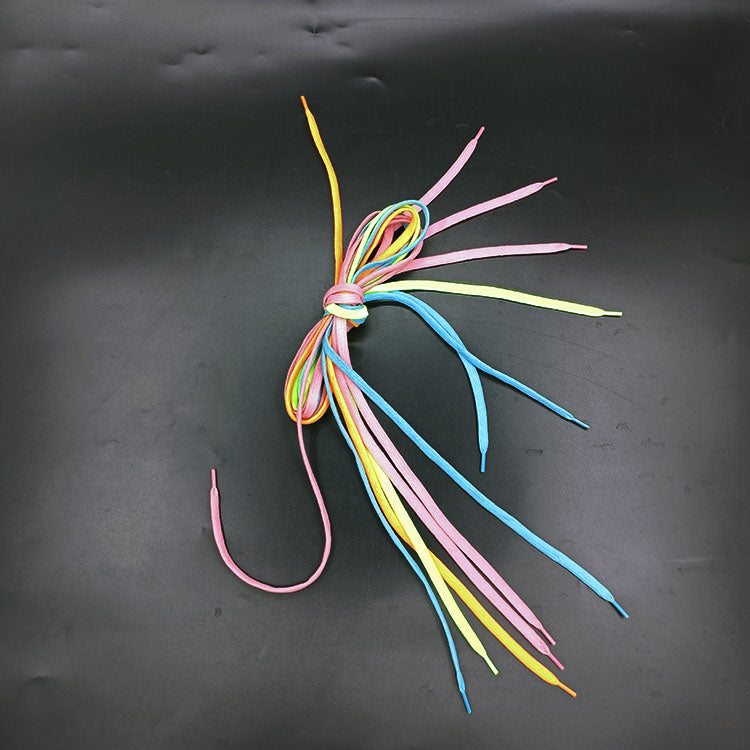 Round shoelaces with glow-in-the-dark feature for visibility in the dark