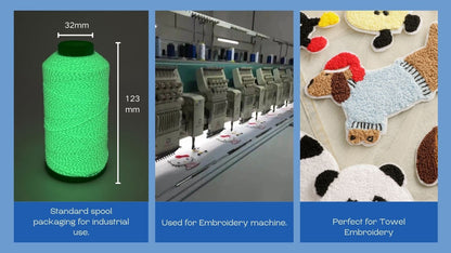 32s/2 Glow in the Dark Fleece Embroidery Thread