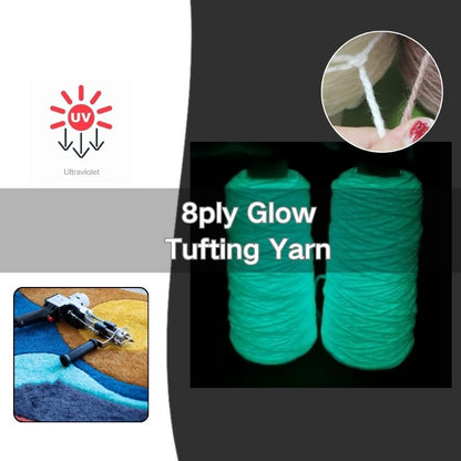 Hilo fluorescente de 4 mm y 8 capas que brilla en la oscuridad para tufting