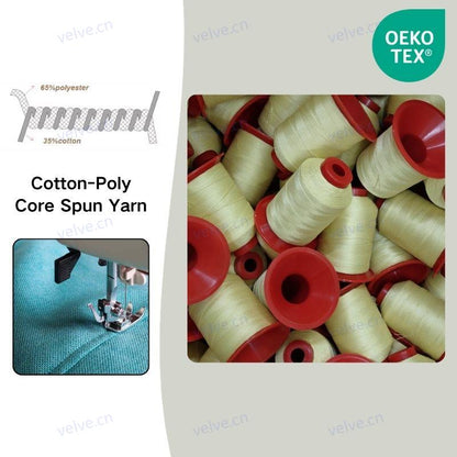 Hilo de coser hilado con núcleo de algodón y poliéster