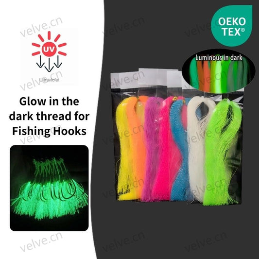 Glow in the Dark Fluorescent Fly Tying Material in bags