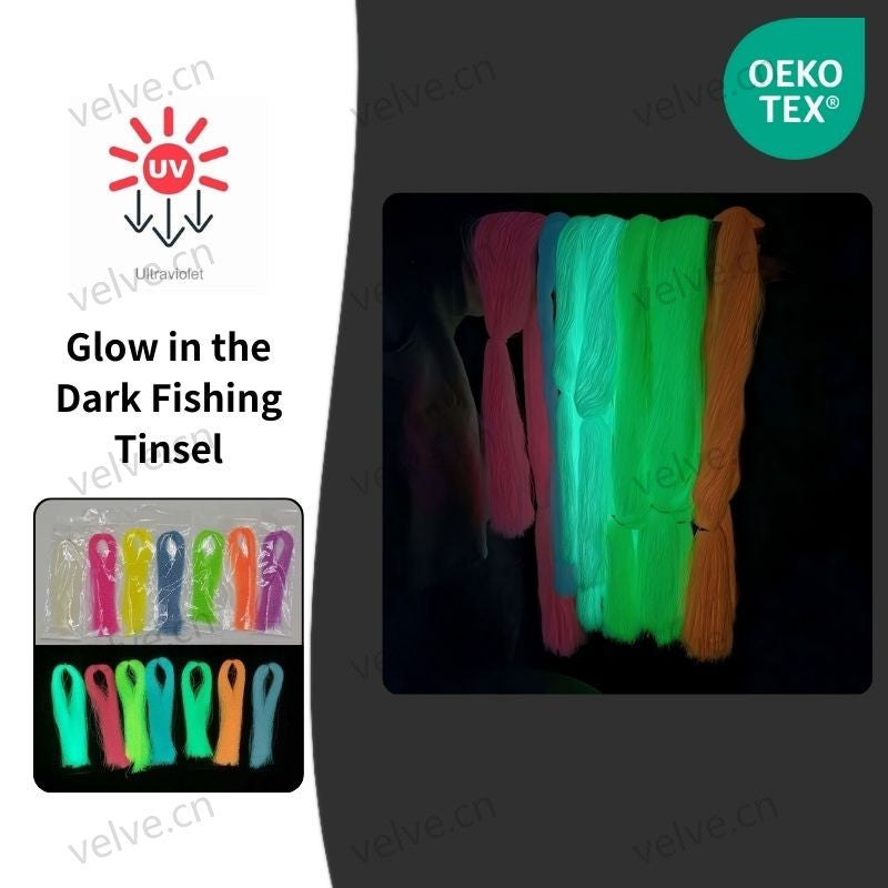 Glow in the dark Fluorescent Fly Tying Material in Bundle