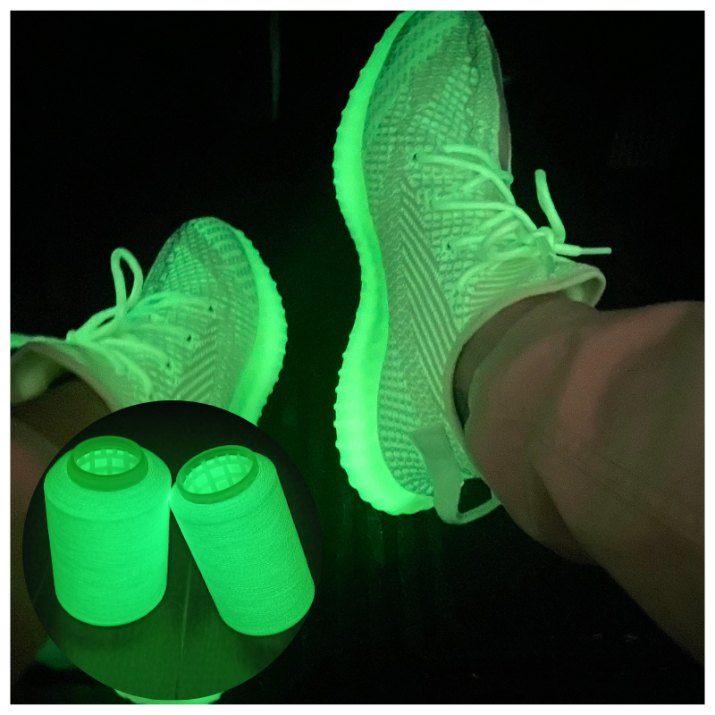 Glow in the dark fluorescent  flyknitting yarn for shoe upper