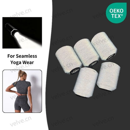 Hilo reflectante de alta elasticidad para ropa de yoga sin costuras