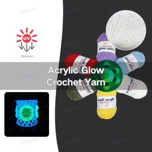 Milk Cotton Acrylic Glow in the Dark Fluorescent Crochet Yarn