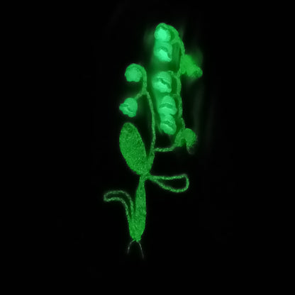 Milk Cotton Glow in the dark fluorescent crochet yarn flower glow in the dark