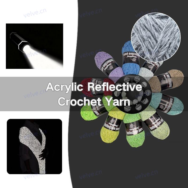 Milk cotton Acrylic Reflective Crochet Yarn