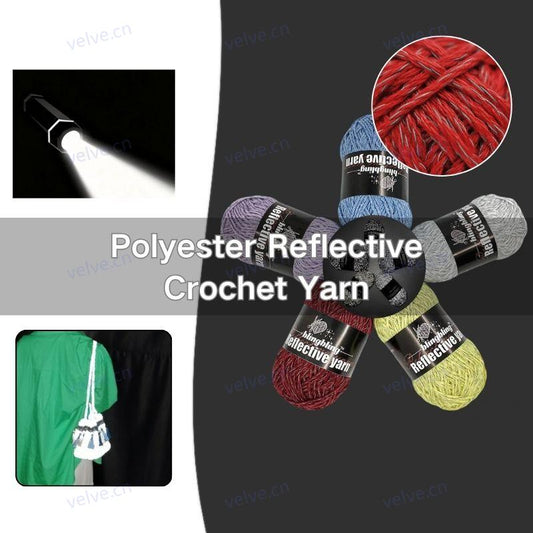 Polyester Reflective Crochet Yarn