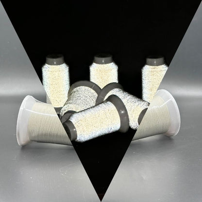 White Reflective Thread for Embroidery Knitting & Weaving