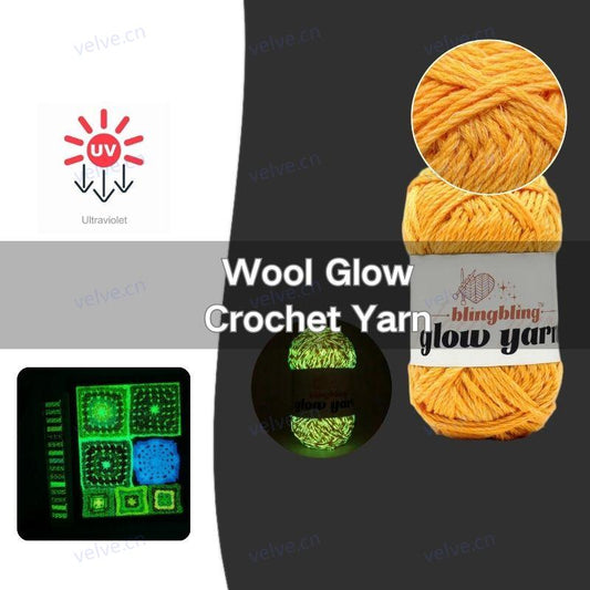 Wool Hand Knitting Glow in the Dark Fluorescent Yarn