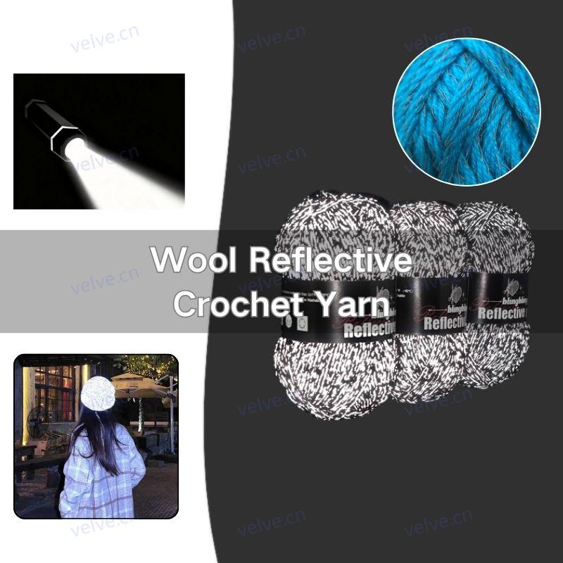 Wool Reflective Crochet Yarn