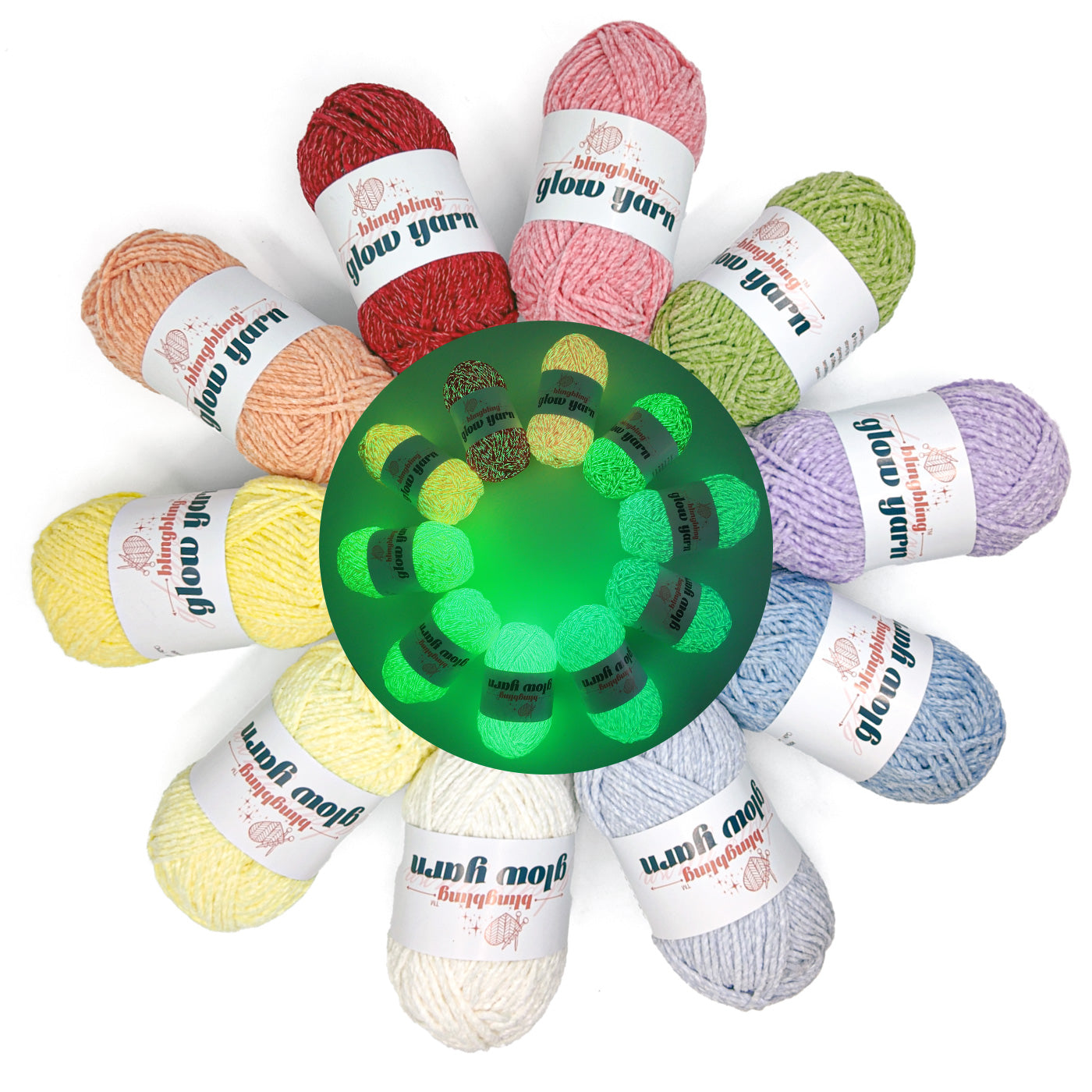 Chenille Glow-in-the-Dark fluorescent crochet Yarn for crafts