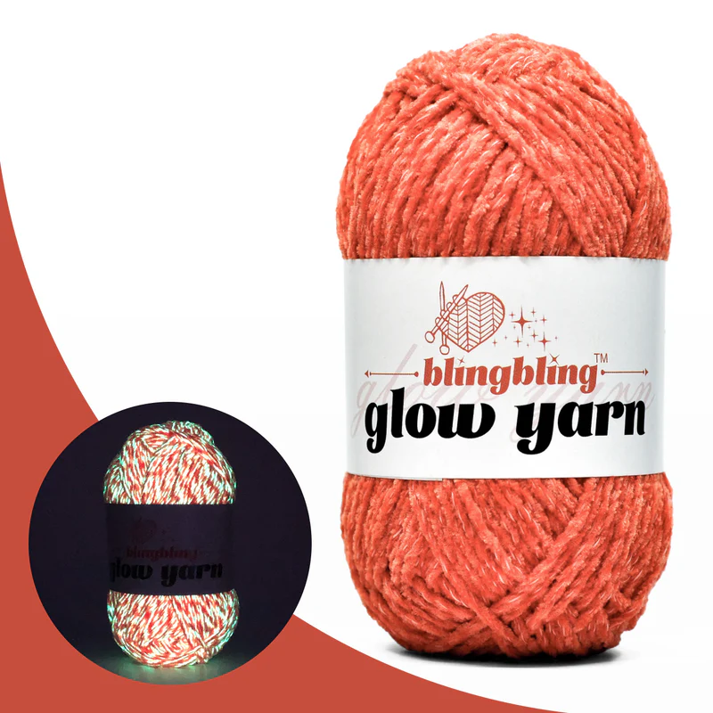 Chenille Glow-in-the-Dark fluorescent crochet Yarn for crafts