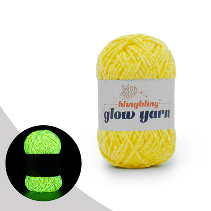 Fil à crocheter fluorescent doux et brillant dans le noir pour l'artisanat