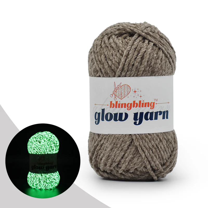 Chenille Glow-in-the-Dark fluorescent crochet Yarn for crafts