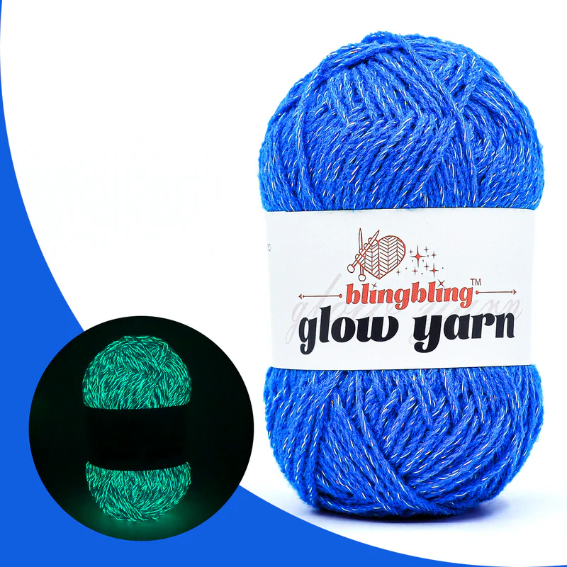 Milk Cotton Acrylic Glow in the dark fluorescent crochet yarn