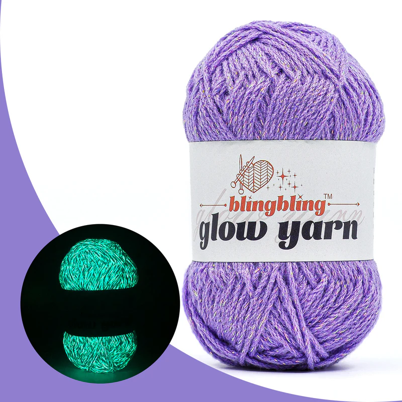 Fil à crocheter fluorescent Milk Cotton Glow in the dark