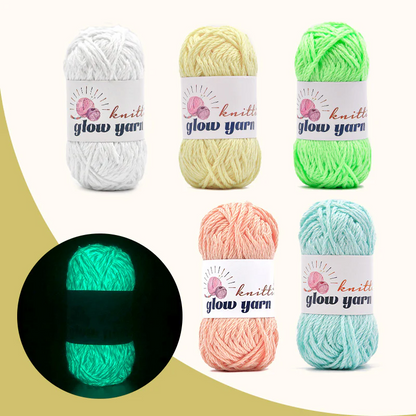 Polyester Luminous glow in the dark fluorescent crochet yarn