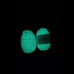 Wool&Cotton Glow in the dark fluorescent Crochet Yarn