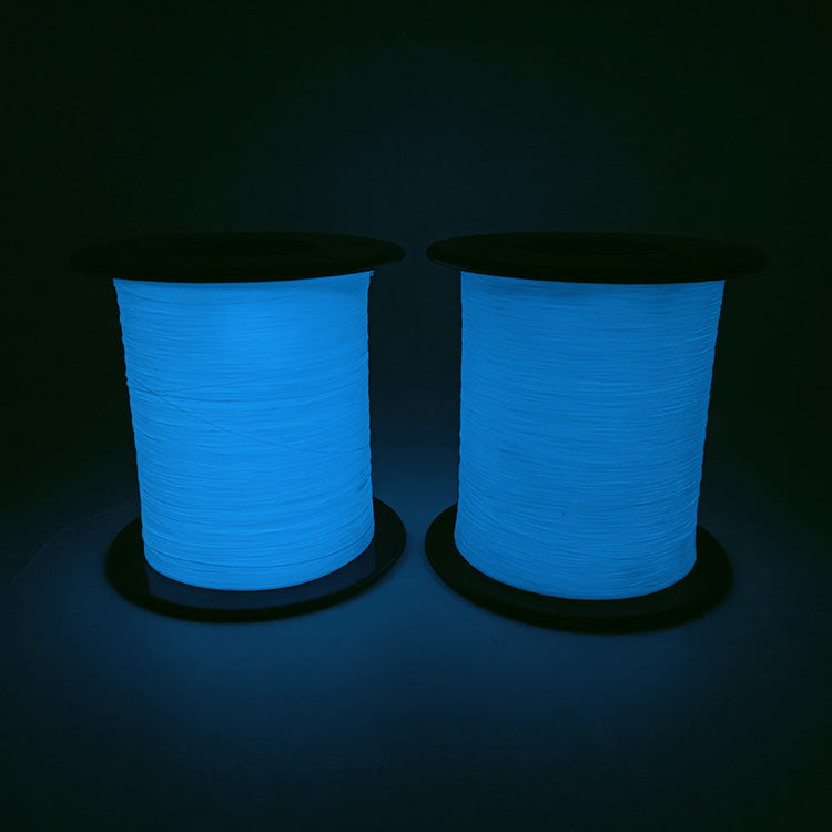0.2mm High Brightness Luminous fluorescent Yarn glow blue in the dark